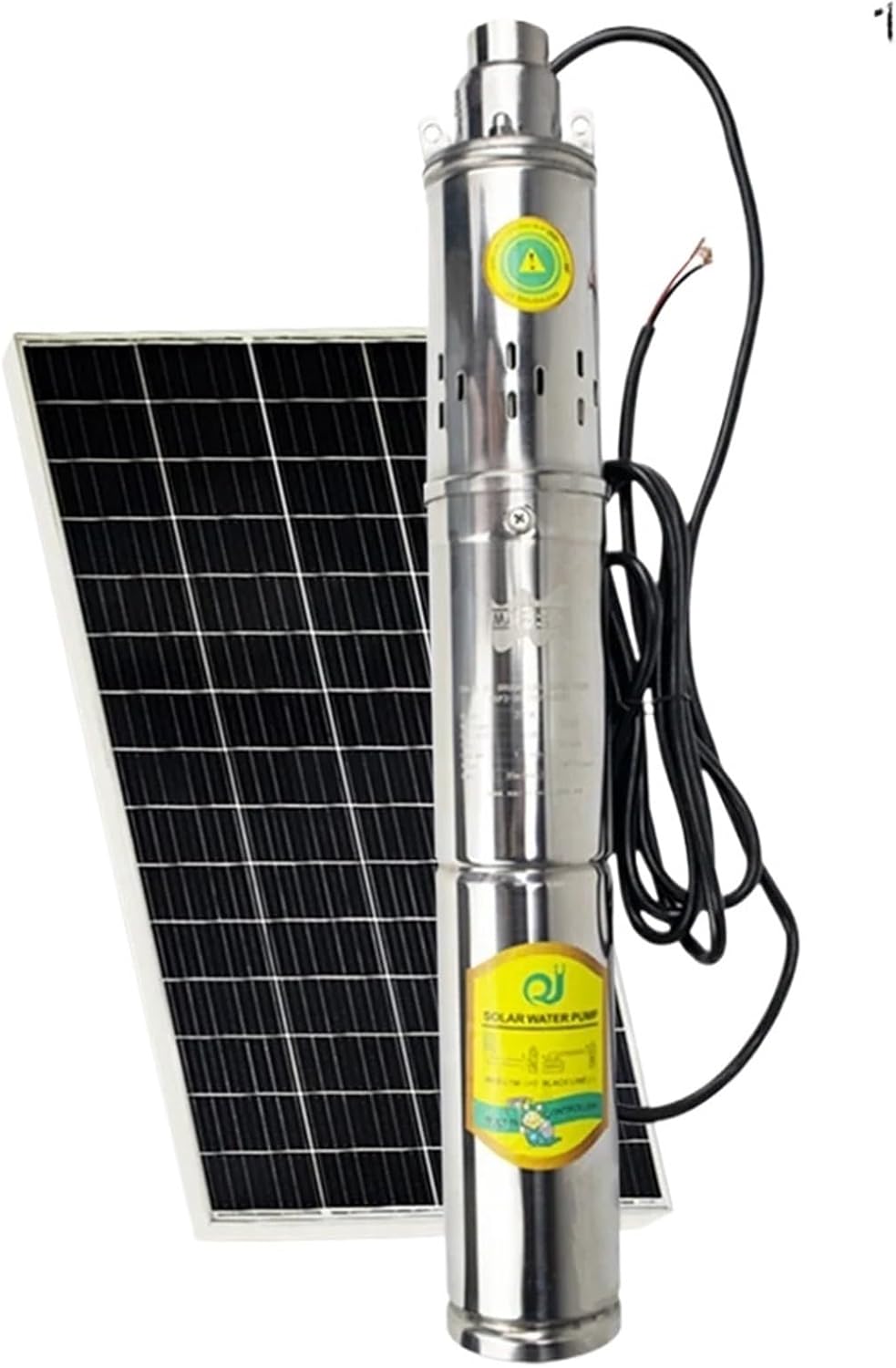 1pc 150W 12V Solar Brushless Submersible Pump With Built Controller Max Water Flow 2T/H Solar Irrigation Deep Well Pump