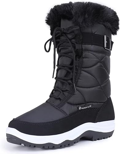 CIOR Women's Waterproof Winter Snow Boots Warm Faux Fur Lined Anti-Slip Cold Weather Boots