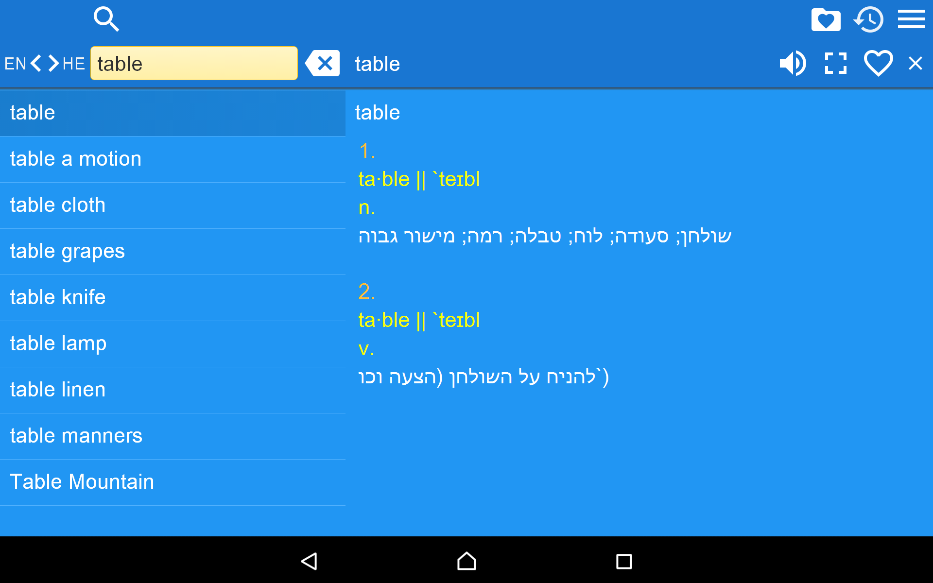 English Hebrew Dictionary Free App on Amazon Appstore