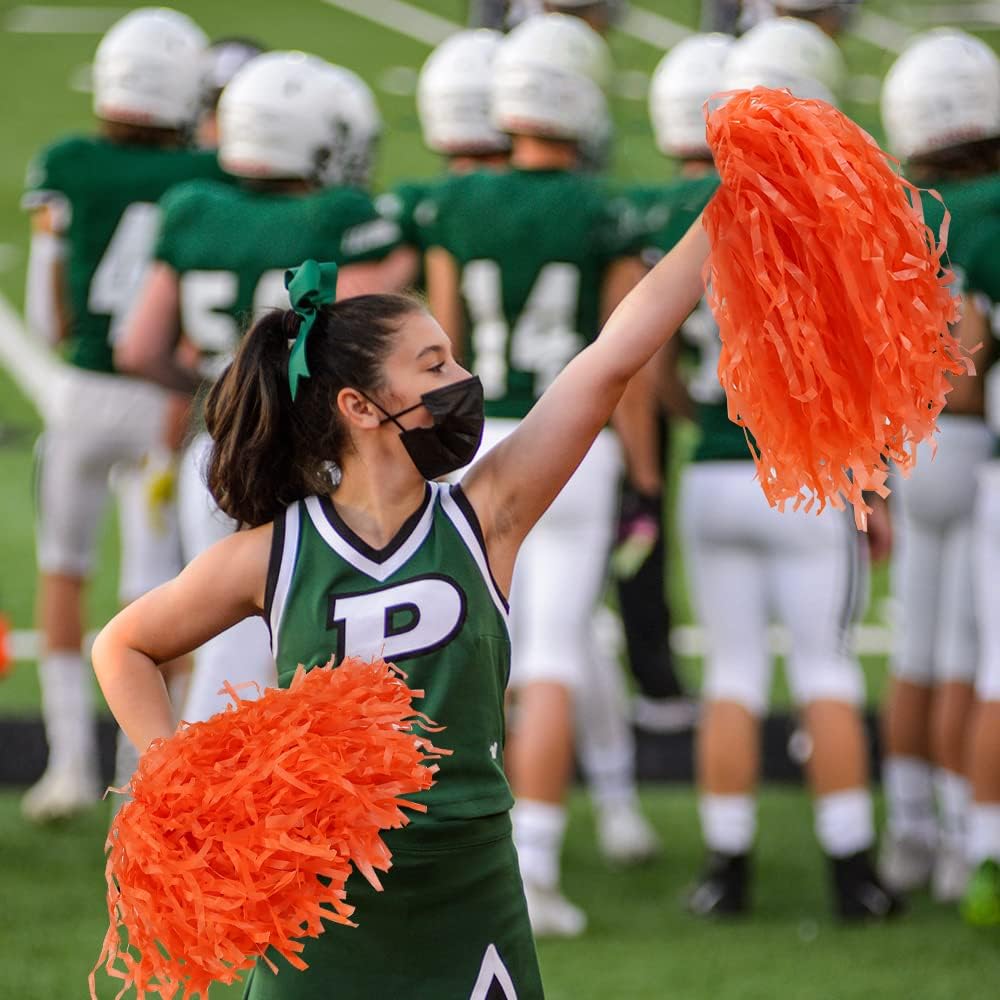 Faxco Confezione da 12 Pompon in plastica per Cheerleader, Sport, Danza, tifo per Radici, Cheering Squard, Cheering Team - 5