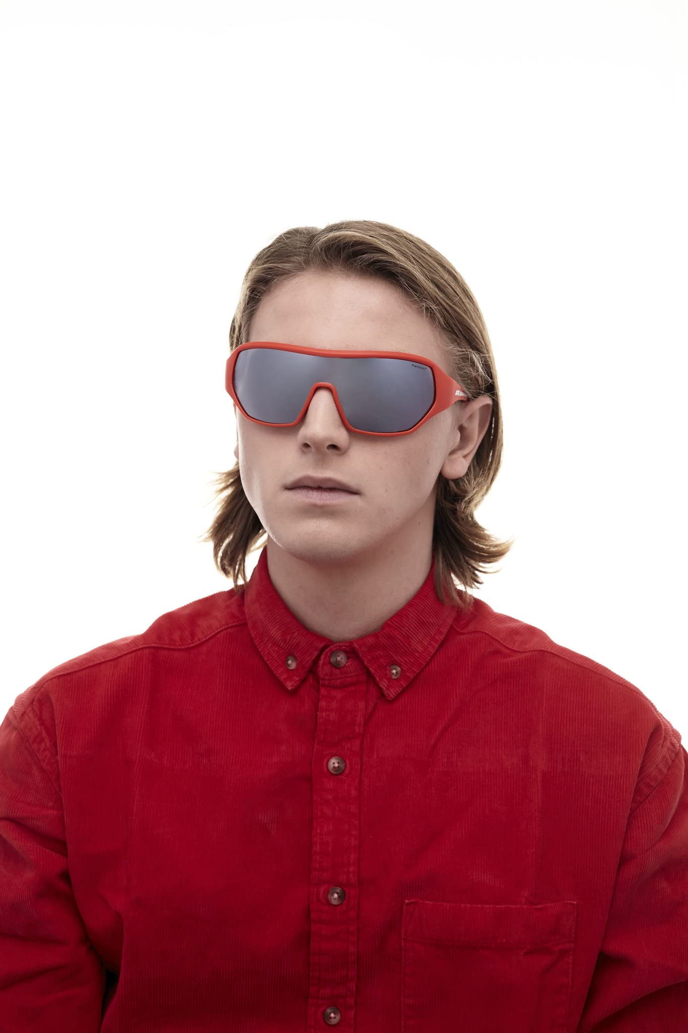 Formula 1® Hooked Up 70 Lunettes de soleil de sport avec verres anti-reflets gradués Protection UVA/UVB, Rouge mat