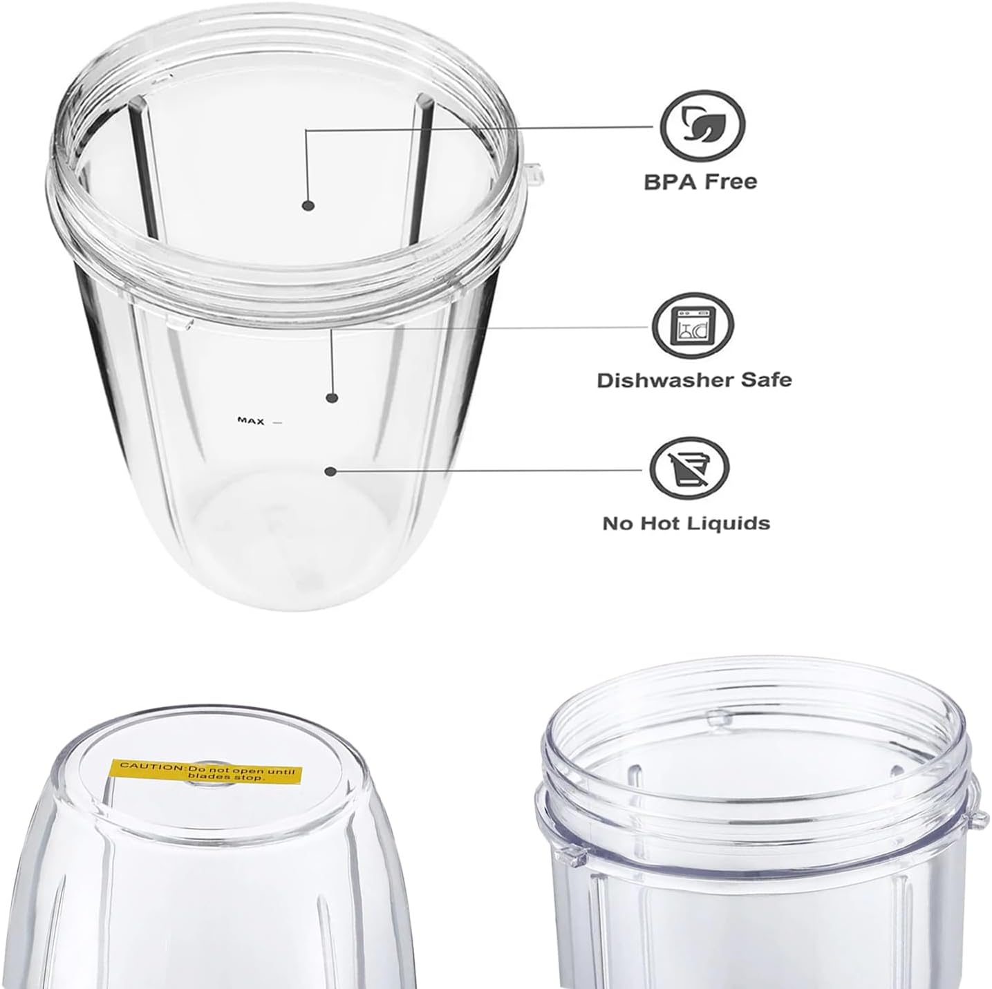 18oz Replacement Cup Compatible with Nutribullet 600W/900w,Replacement Parts Blender Juicer Mixer