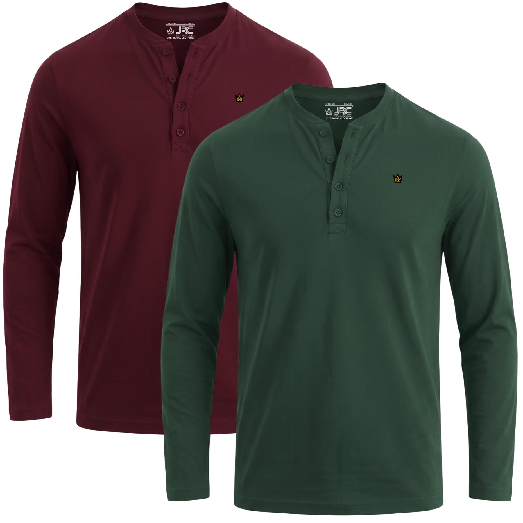 Confezione da 2 Magliette Henley a Maniche Corte, Leggere, per Palestra, Corsa e uscite Casual