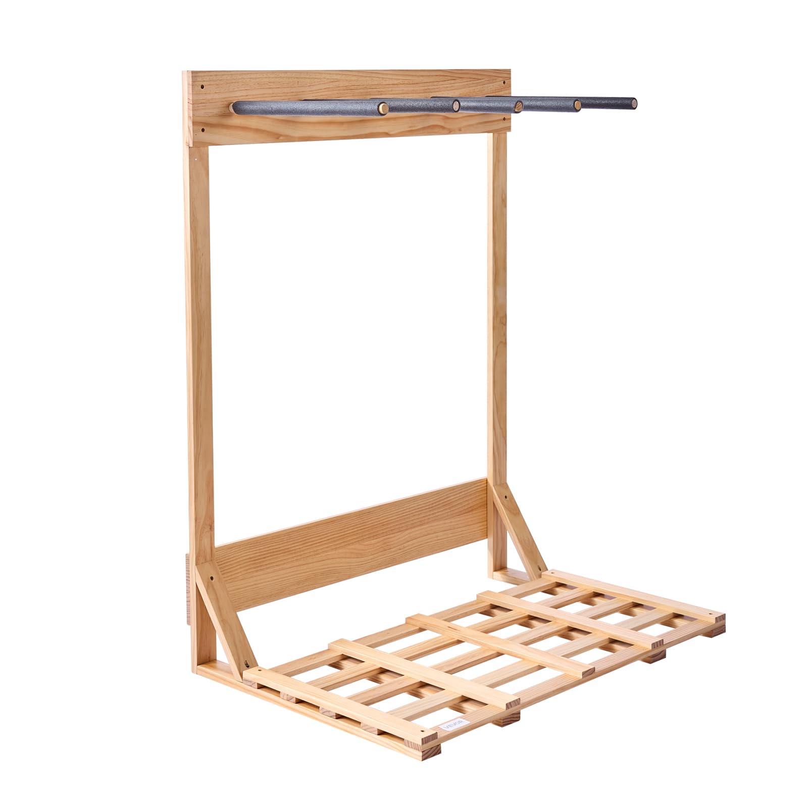 VEVOR Soporte Vertical para Tablas de Surf, Estante de Madera de 4 Niveles para Almacenamiento y Exhibición