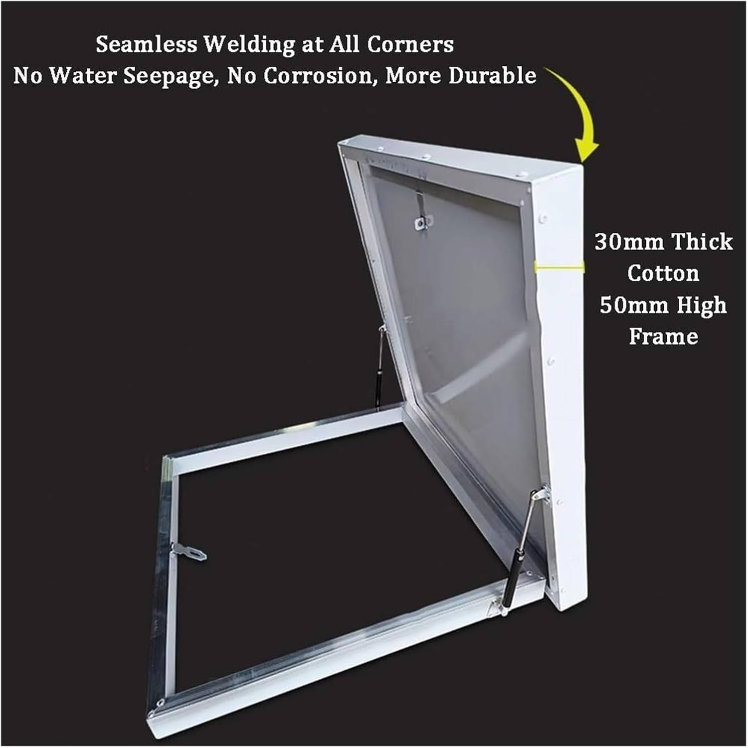 Roof Access Hatch, Galvanized Powder Coated Steel Roof Hatch, Attic Basement Stairs Outlet Lid for Versatile Access Door, Cellar Cover, Well Cover, Anti Theft Door(95x95cm 37.4x37.4in)