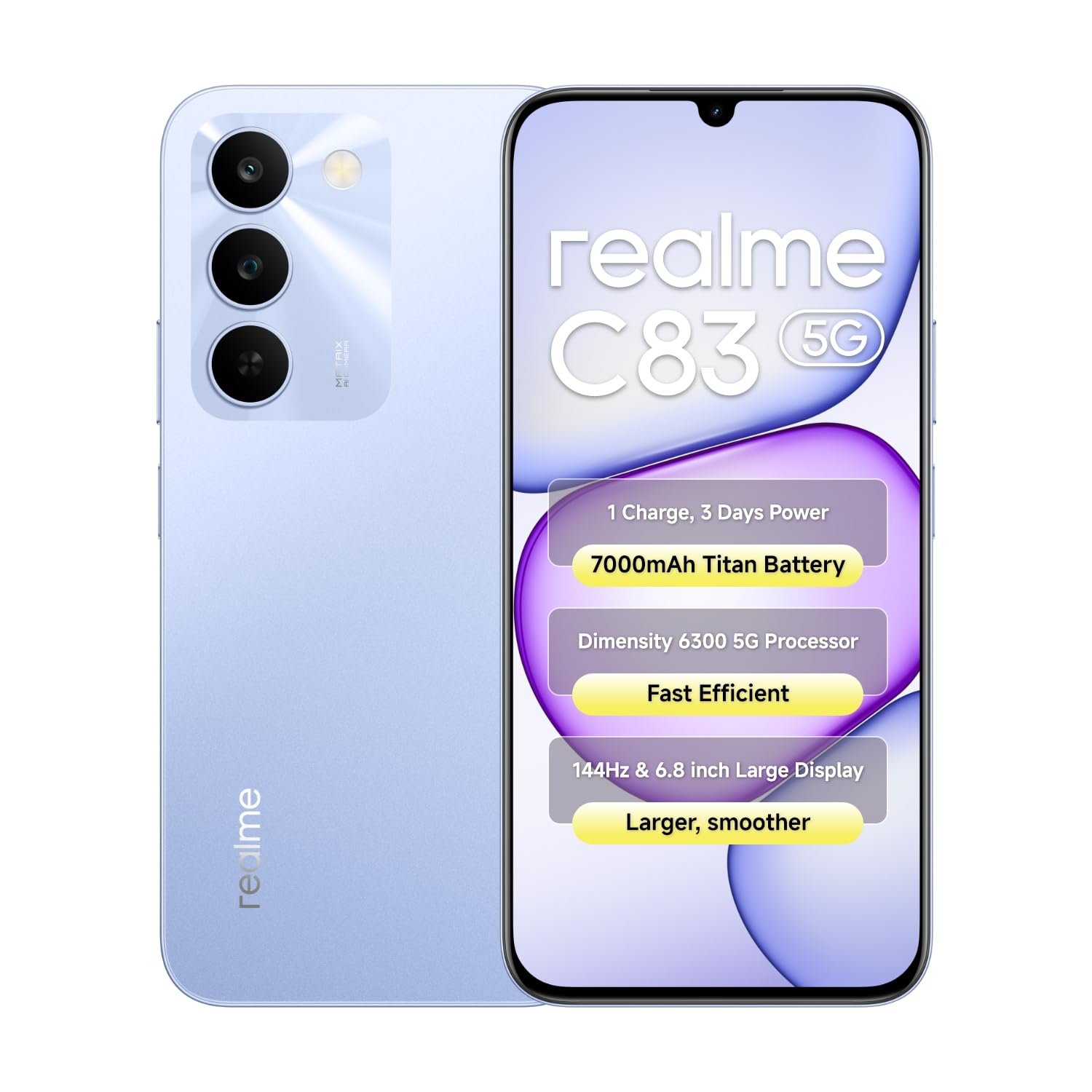 REMON♪ realme C83 Smartphone 6.8 Inch 144Hz Display 4GB RAM 64BG ROM