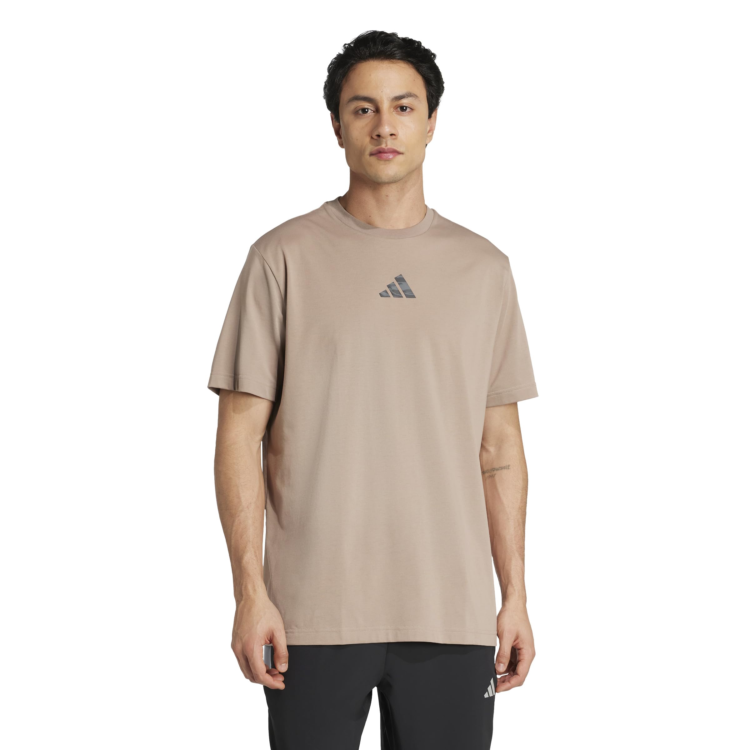 adidas Men's Climacool CAMO Training Graphic T-Shirt, Chalky Brown, XS