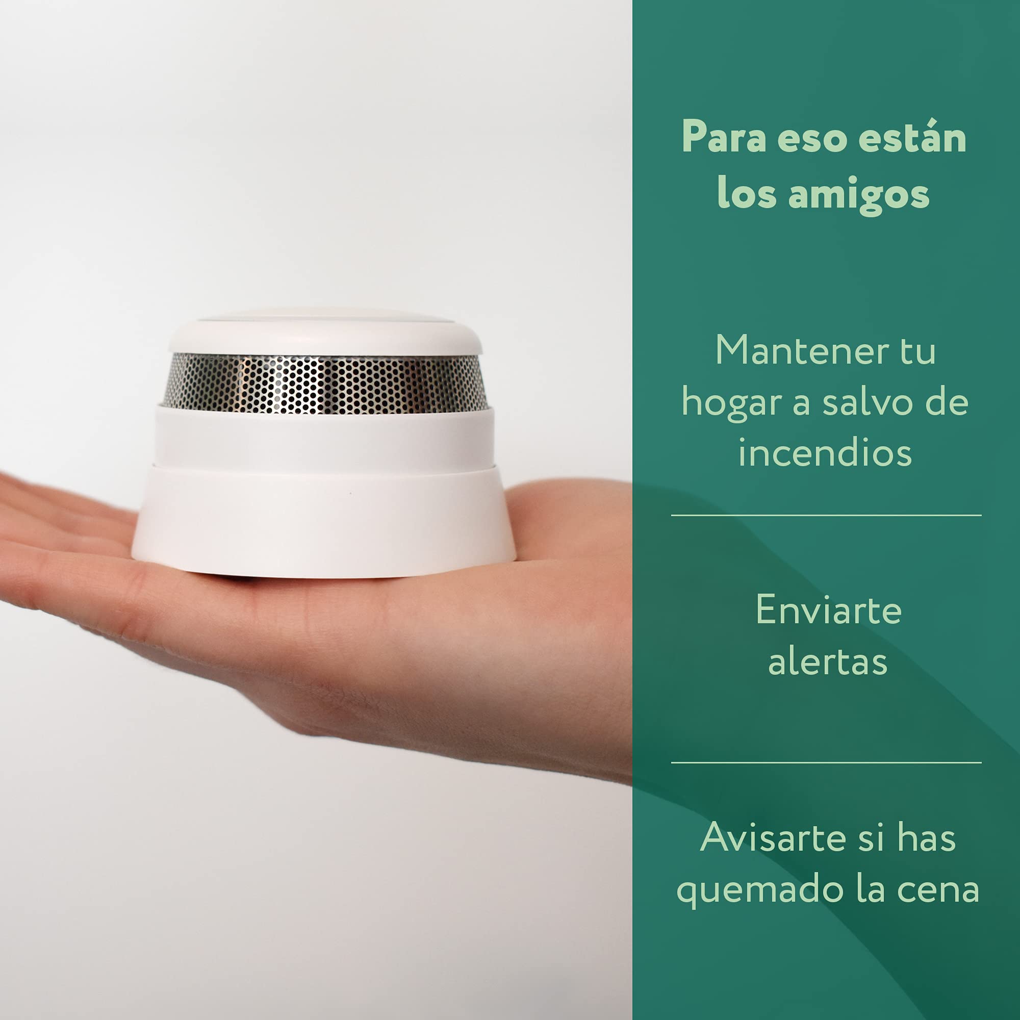 frient Intelligent Smoke Alarm | Detector de Humo Inalámbrico | Notificaciones Instantáneas | EN 14604 | Alimentado por Baterías | Zigbee | Funciona con SmartThings, Home Assistant y Homey