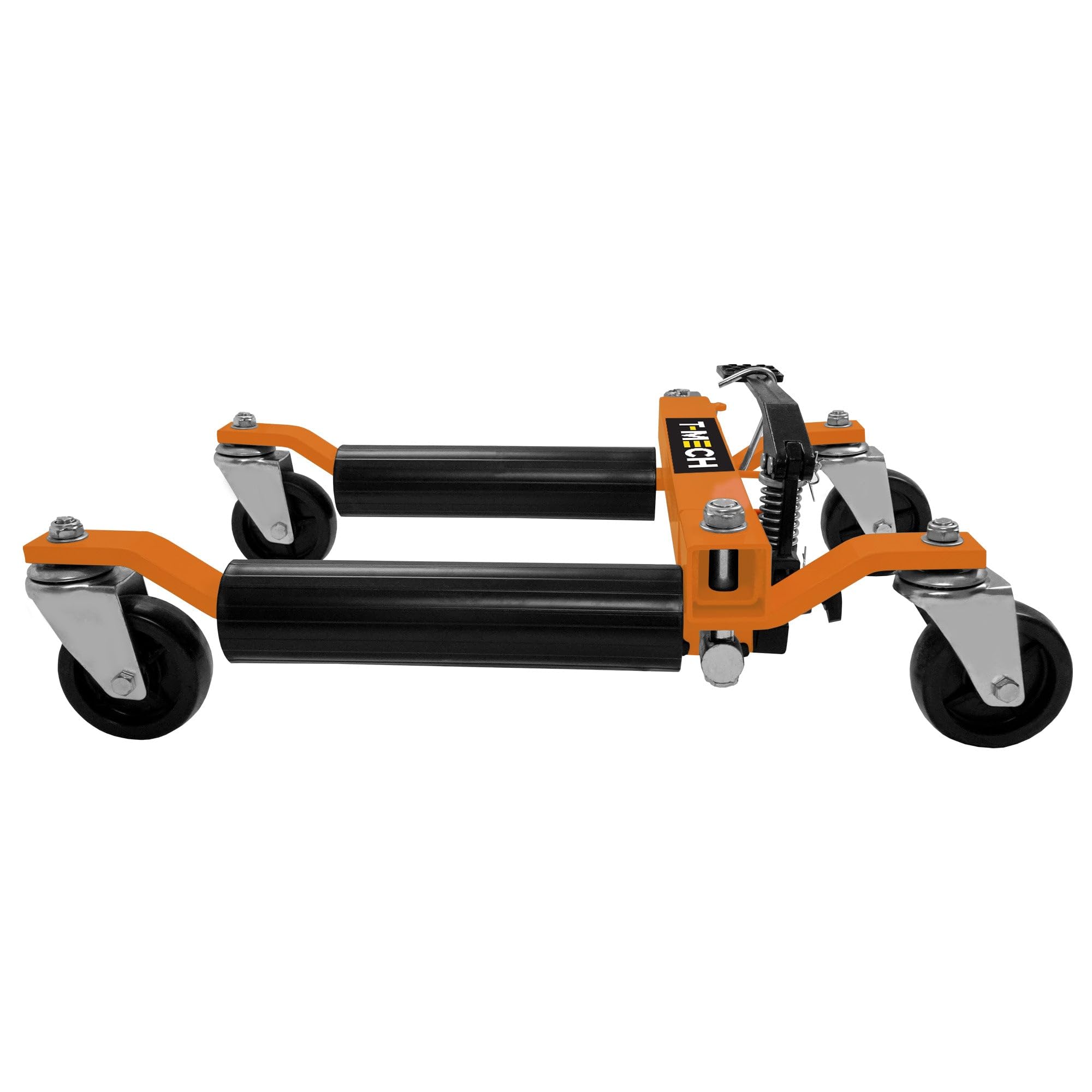 Set de 4 Patines de Posicionamiento Vehículos y Equipos | Elevación h/ 30.5cm | Soporta Neumáticos de h/ 10" | Capac. de 680 kg c/u | Permite giro 360° | Ideal Reparación de Autos Movimiento de Equipo