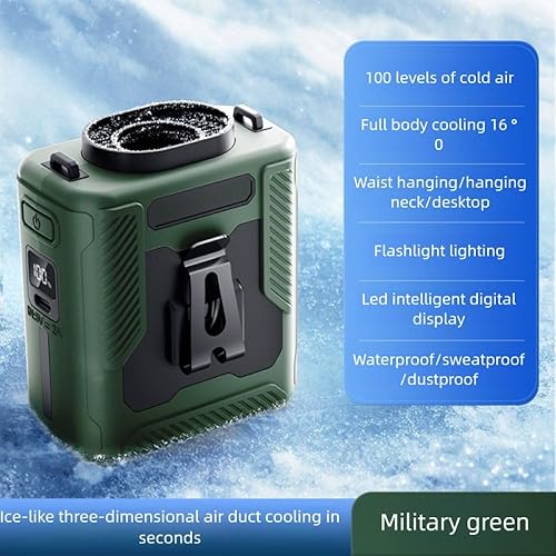 Miniatura 2 de Ventilador colgante de cuello portátil 2025 El ventilador colgante de cintura se puede utilizar continuamente durante 12 horas. Adecuado para