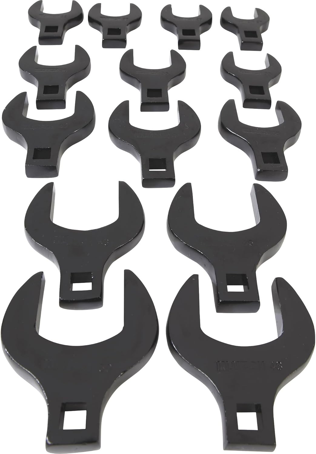 Klutch Jumbo Metric Crowfoot Wrench Set - 14-Pc.