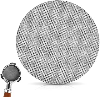 HOTUT Filtr siatkowy do espresso 51,5 mm, grubość 1,7 mm, 150 μm, wielokrotnego użytku, okrągły filtr do ekspresu do kawy, stal nierdzewna, krążek filtrujący do kosza filtra espresso