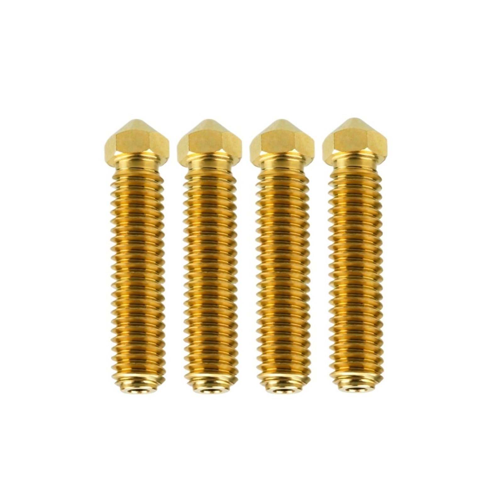 For boquilla de latón 300 ℃ Impresión a alta temperatura 0,4,6,8 1, mm Piezas repuesto impresora 3D(4pcs 0.4mm)