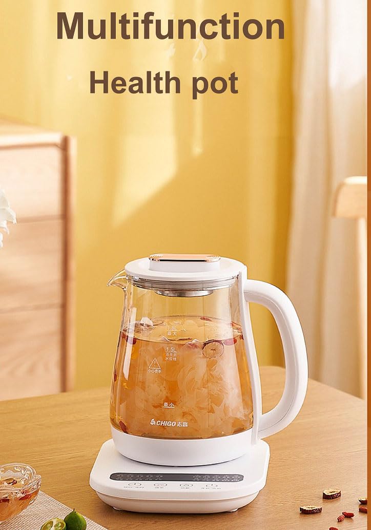 Bollitore elettrico con 20 funzioni preimpostate per preparare caffè, acqua bollente, stufare, porridge, yogurt, spegnimento automatico e protezione a secco bollire
