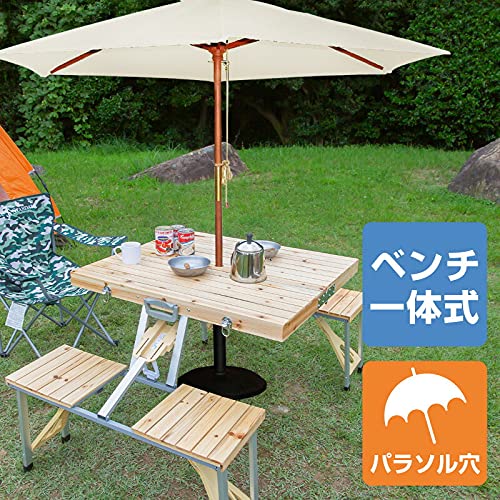 Amazon | アウトドアテーブル 木製 折り畳み おしゃれ アウトドア