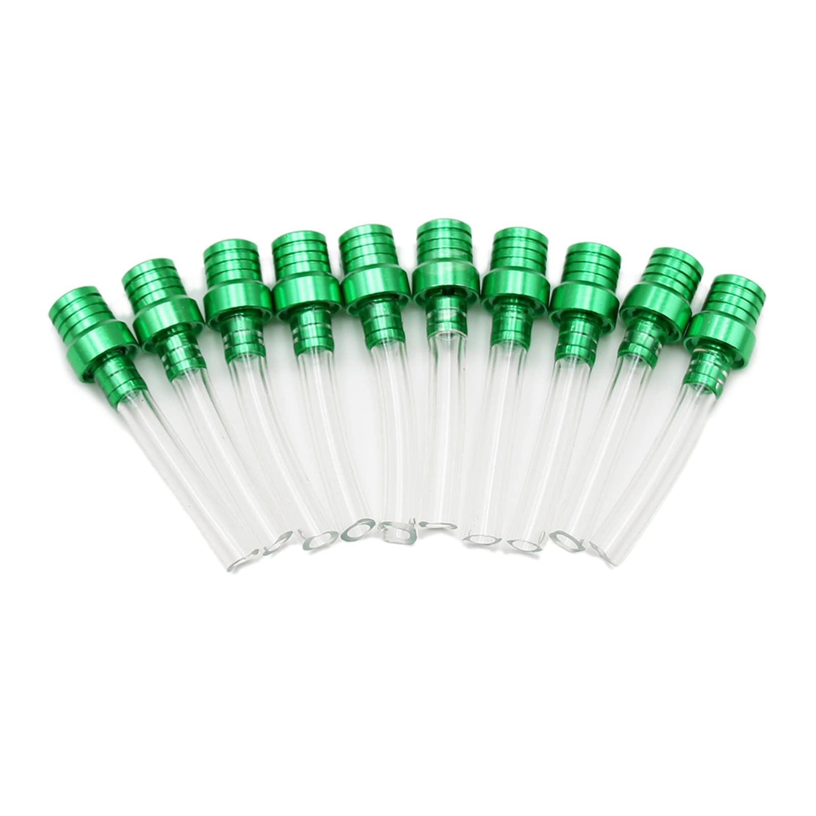 PRO BAT 10 Pack CNC Gas Fuel Tank Cap Valve Vent Breather Hose Gas Tank Cap Vent for Dirt Bike Pit Bike ATV All Factory CRF XR CR All Quads All Off-road Motorcycle, Green