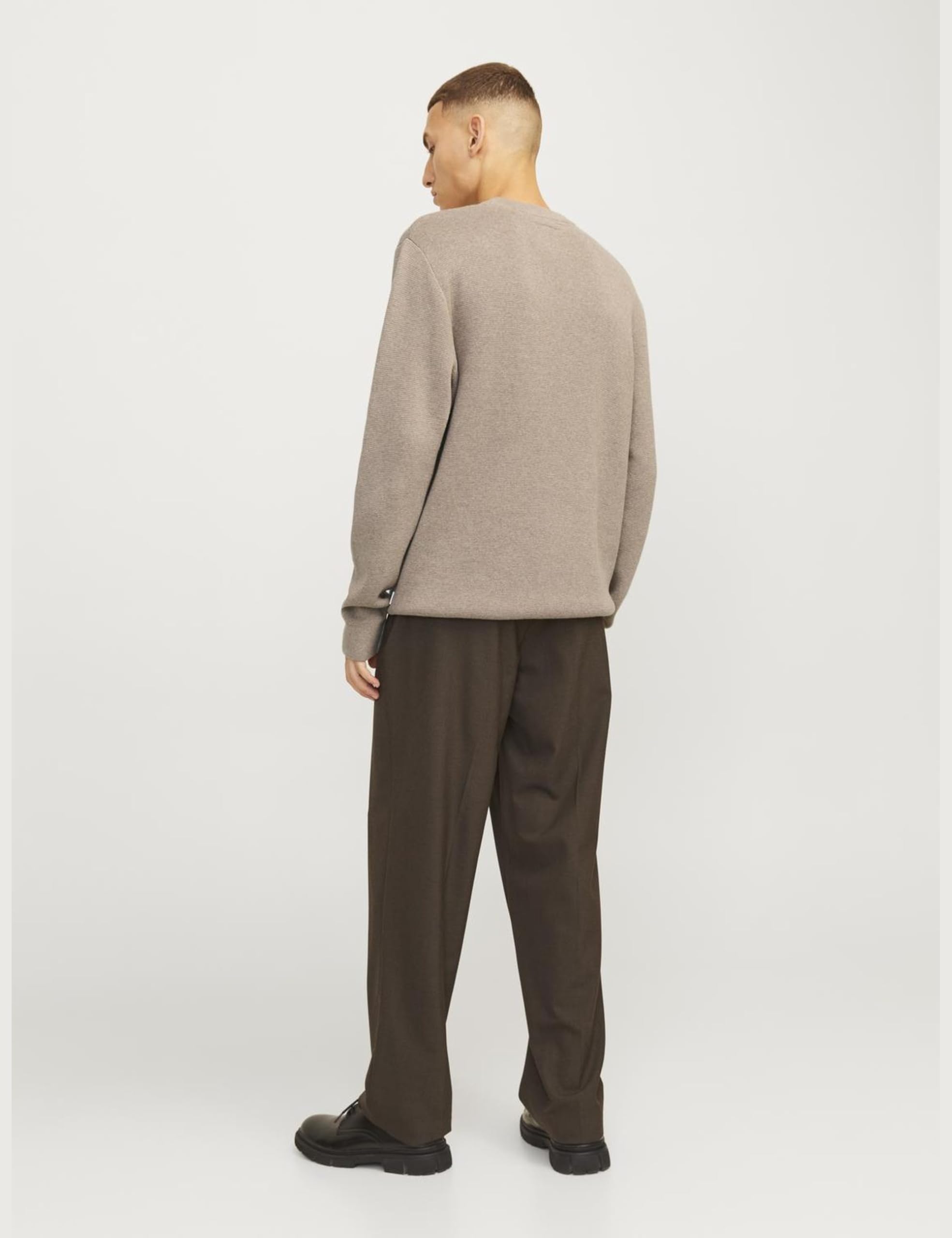 JACK & JONES Male Strickpullover Einfarbig Strickpullover