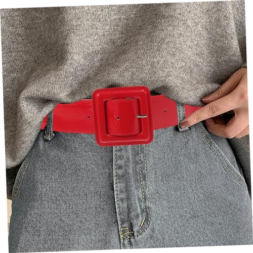 Fashion Women Belt Sleek Classical Leather Waist Belt Adjustable Work Business Dress Belt Black3