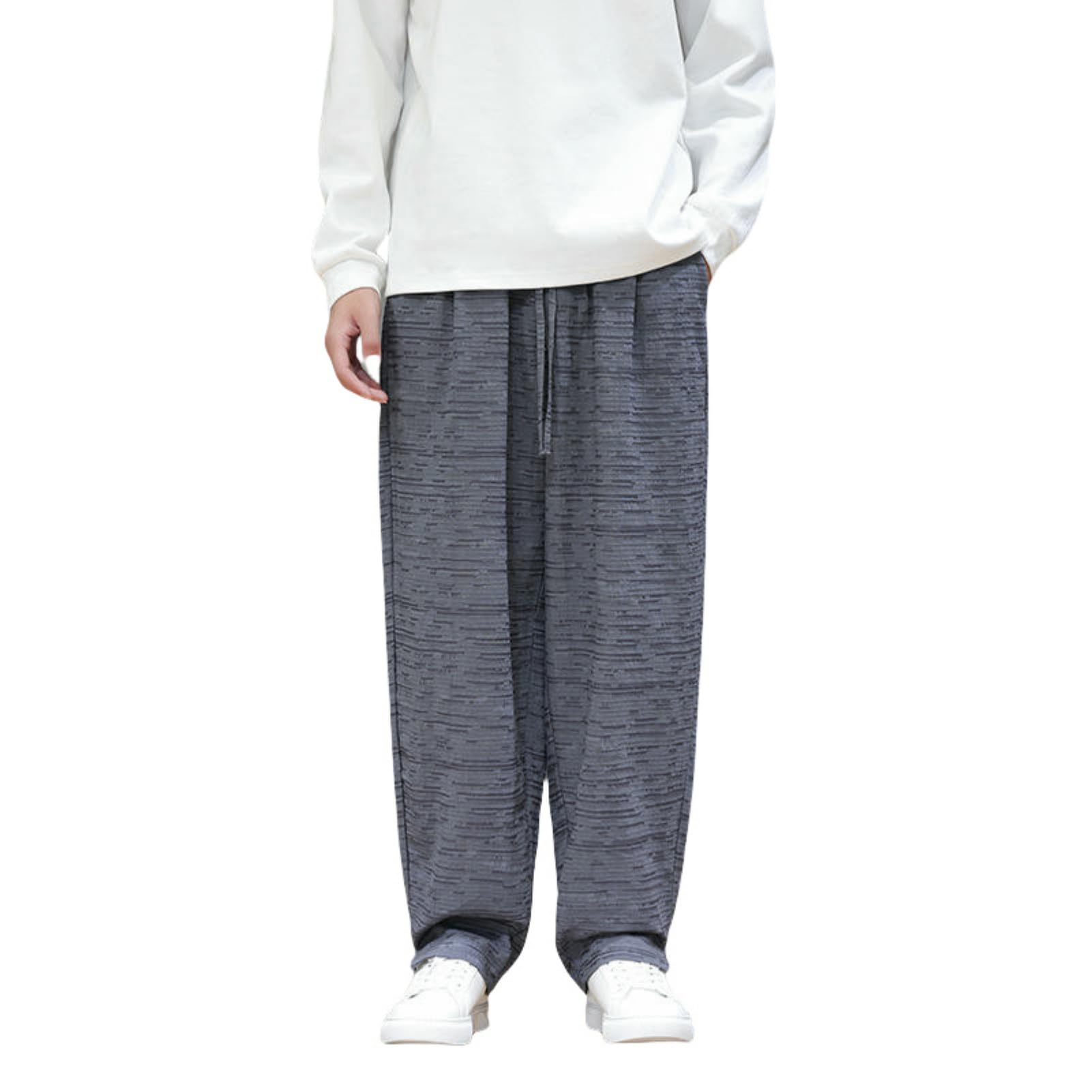 Pantaloni casual da uomo Primavera Estate Stile Cinese Retro Sciolto Dritto Jacquard Cotone