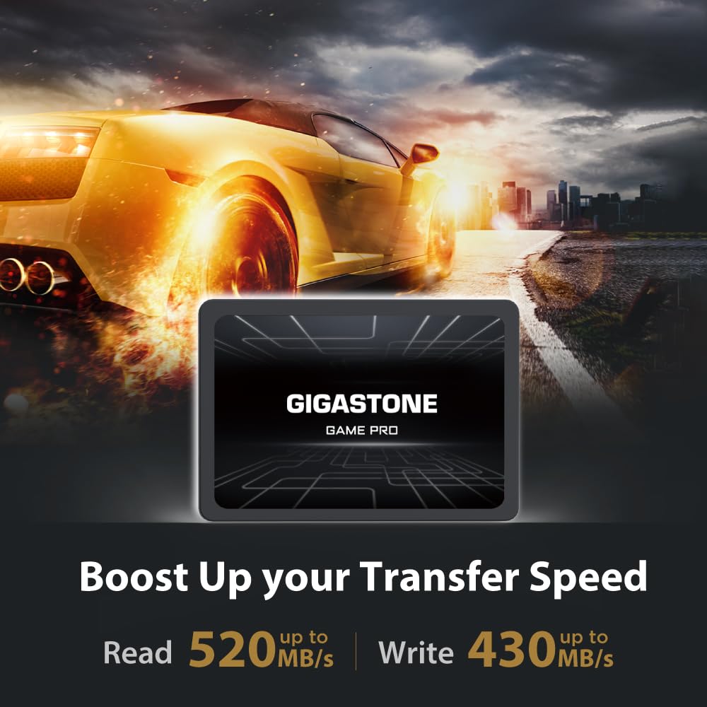 Gigastone 512GB 2.5 inch SATA SSD 520MB/s Upgrade - Dettaglio