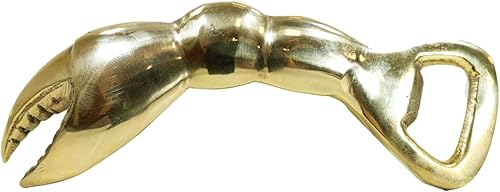 Miniatura 4 de Ebros Gift Latón macizo náutico marino cajún criolla garra de langosta mano soda cerveza tapa abridor de tapas costero mariscos océano mar animal