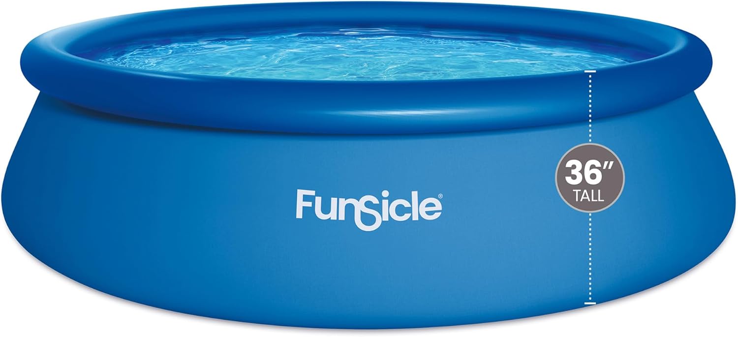 Funsicle Quickset 8' x 30" Round Above Ground Swimming Pool, with FiltraBoost 400 GPH Filter Pump, Type I Filter Cartridge & Repair Patch