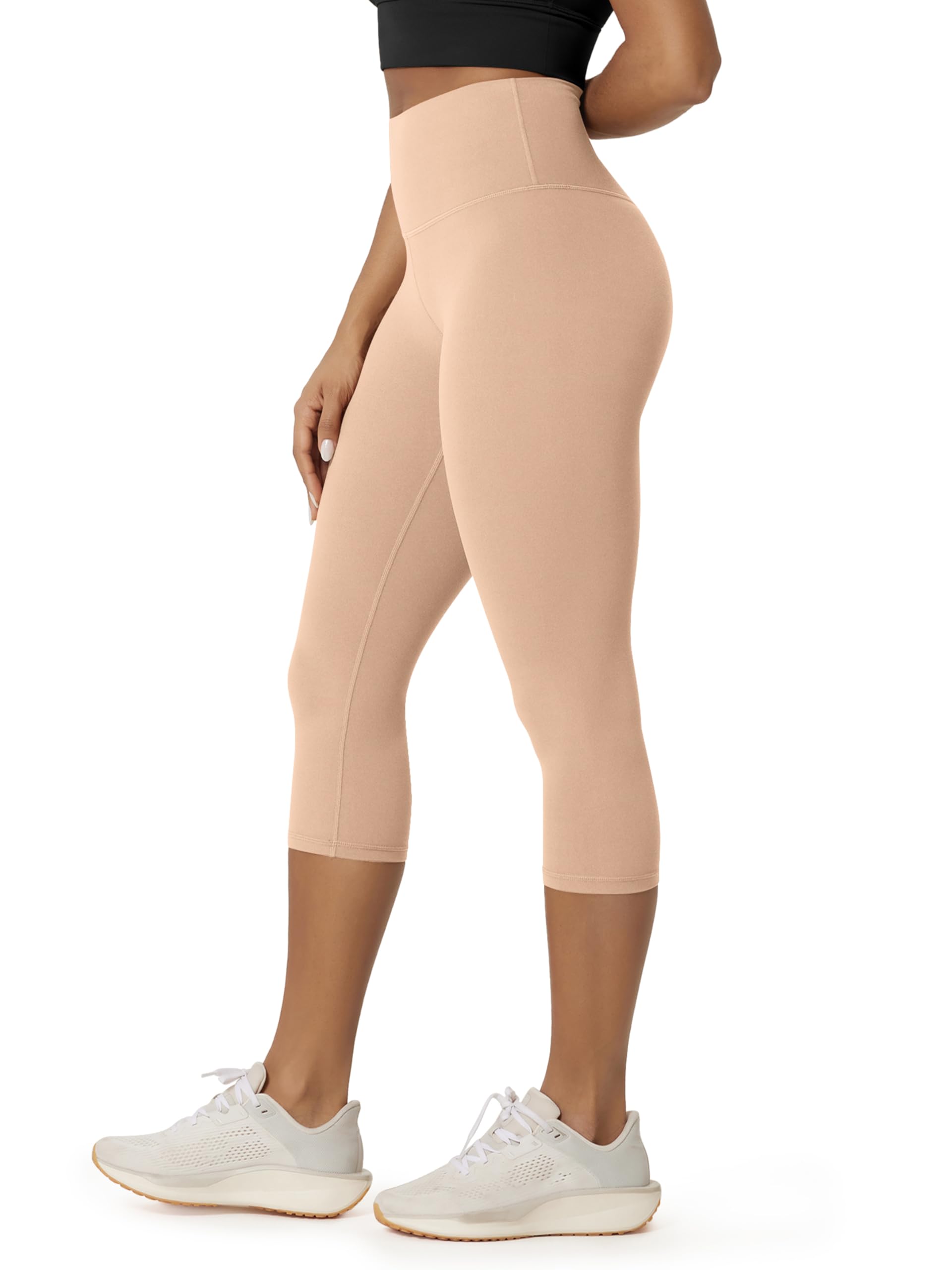 ODODOS Buttery Soft Lounge Yoga Capris for Women, 14" / 19" / 21" High Waist Capri Leggings