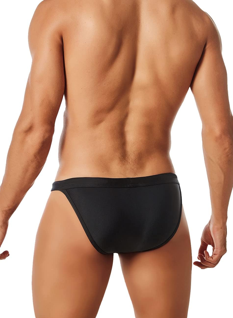 MIZOK Men's Sexy Low Rise Swimsuits Bikini Swimming Briefs Swimwear with Adjustable Drawstring - Image 6