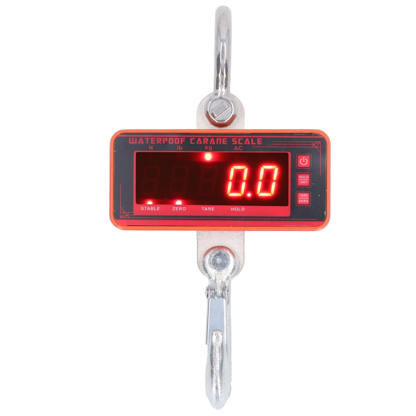 Báscula colgante digital de capacidad de 1500 kg y 3000 lb - Báscula industrial con carcasa de aluminio para almacenes - con pantalla LED resistente al agua y control remoto