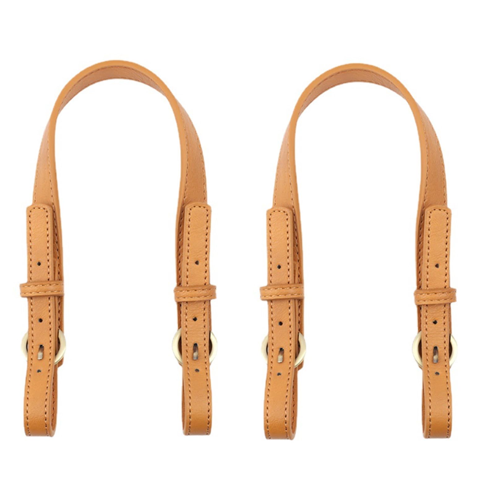 Semetall 2pcs PU Leather Purse Straps, Adjustable Purse Handles Bag Straps Replacement for Shoulder Handbag,Brown