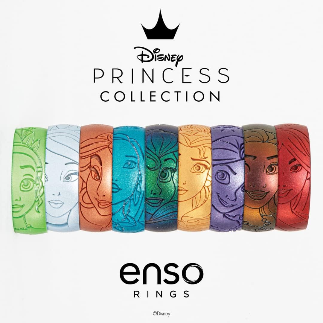 Enso Rings Disney Princess and Villains Silicone Ring - Comfortable and Flexible Design - 6.6mm Wide and 1.75mm Thick : Sports & Outdoors
