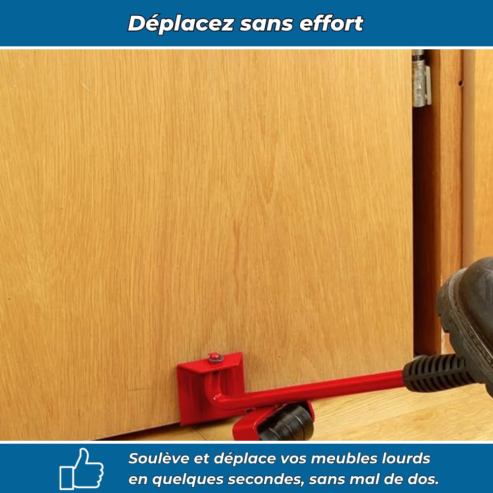 inovia MobiLift – Kit Outil de Levage pour Meubles et électroménager Chariots à roulettes pour Meubles - Kit de Levage Robuste pour canapés, réfrigérateurs et Pianos