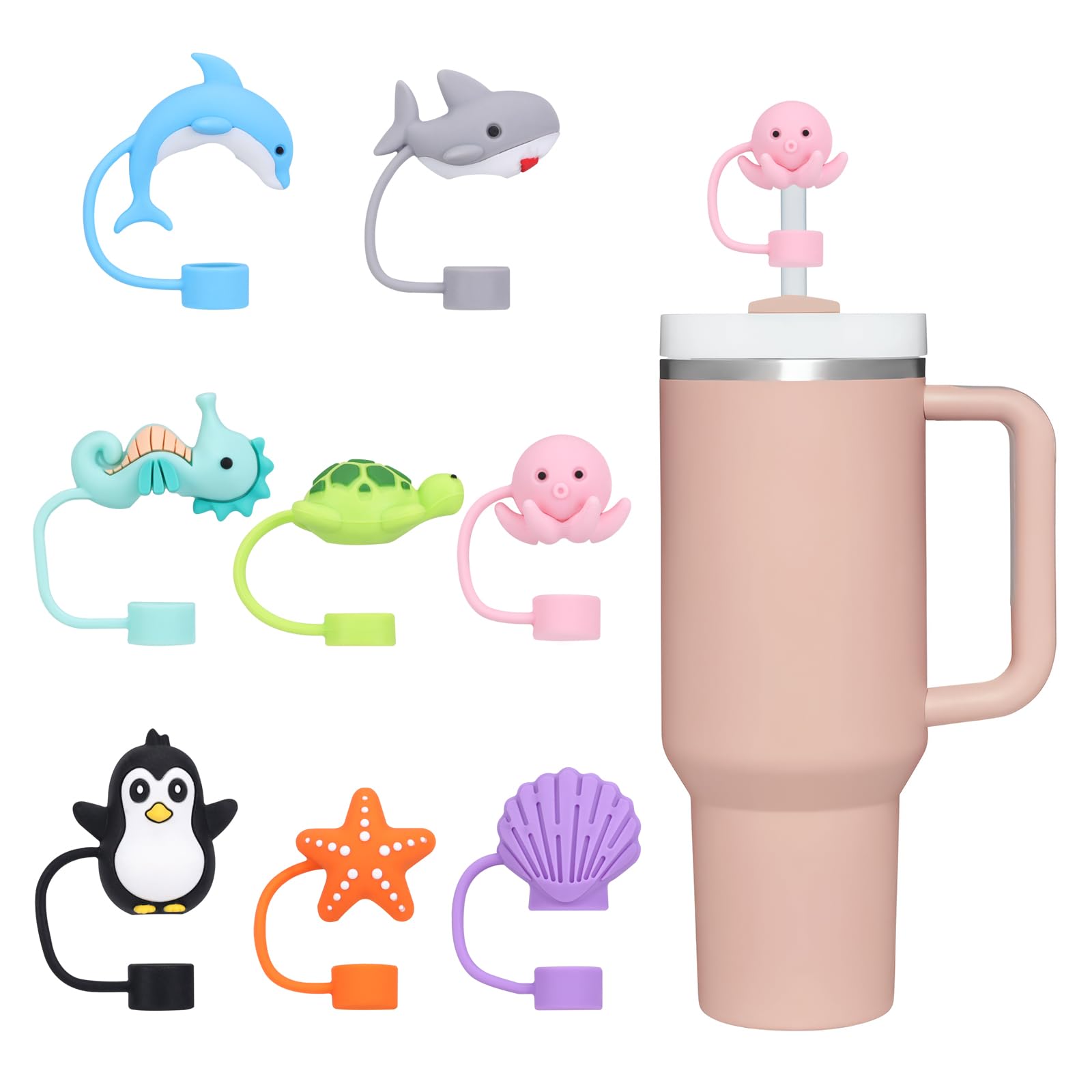 8 Coperture In Silicone Per Cannucce Stanley Cup - Antipolvere E Colorate - Foto 5