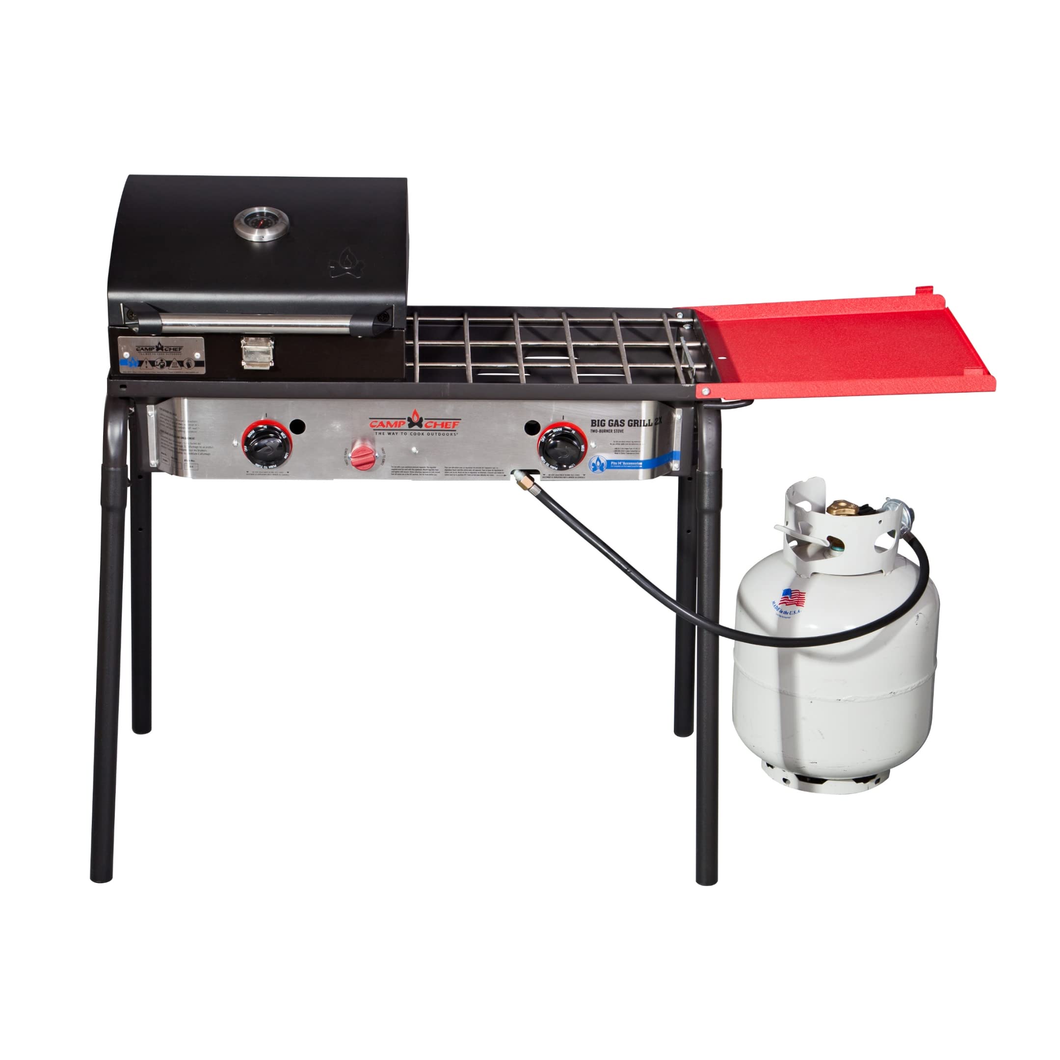 Camp Chef Big Gas Grill 2X (SPG60B) 2-Burner Stove with Included BBQ Box (BB30L)