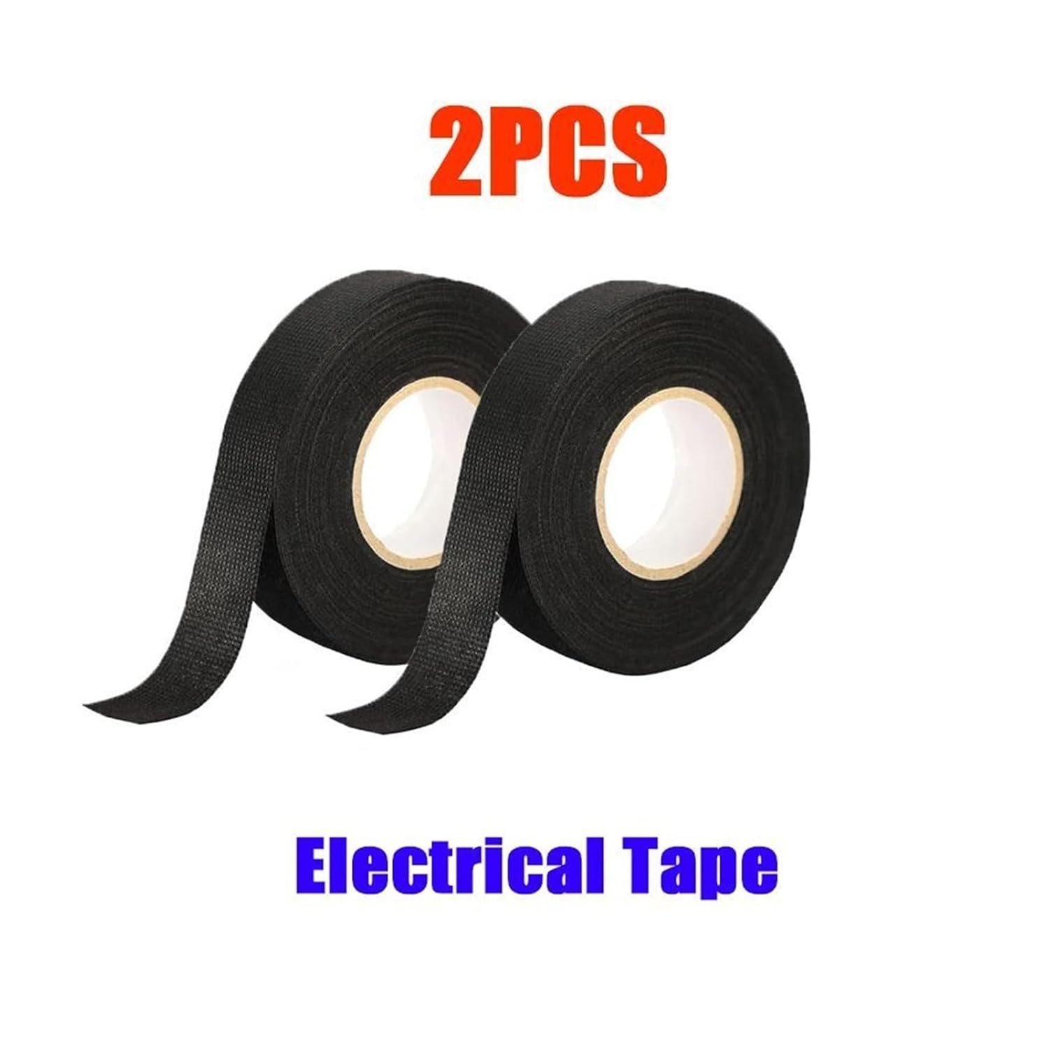 Electrical Tape Heat Resistant Harness Tape Insulation Automotive Fabric Cloth Tape Waterproof Noise Resistance Adhesives-Tape(2 PCS,590.6in-15M)