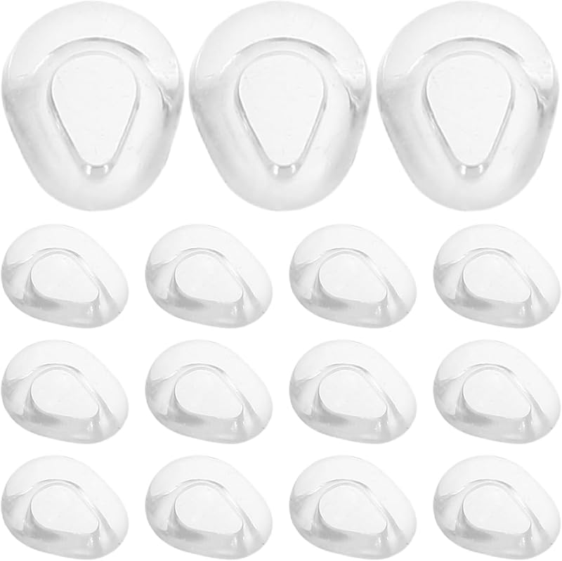 50pcs Silicone Waterdrop Nose Pads for Glasses, Eyeglass Replacement | Embedded Design, Easy Install, Universal Fit for Spectacle Bridge and Sunglasses