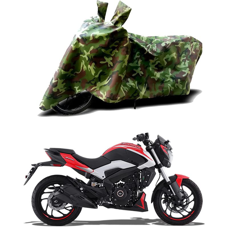 Image of 100% Water Resistant Full Bike Scooty Two Wheeler Body Cover Compatible For Bajaj Dominar 250 /UV-Rays /Heat Protection /Birds Dropping /Scratchproof /Dust proof /Waterproof /All Varient[Green MJ]