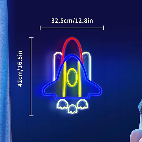 Miniatura 6 de Letreros de luces LED de neón grandes de Fightert para decoración de habitación de niños, letrero de luz LED alimentado por USB para dormitorio,