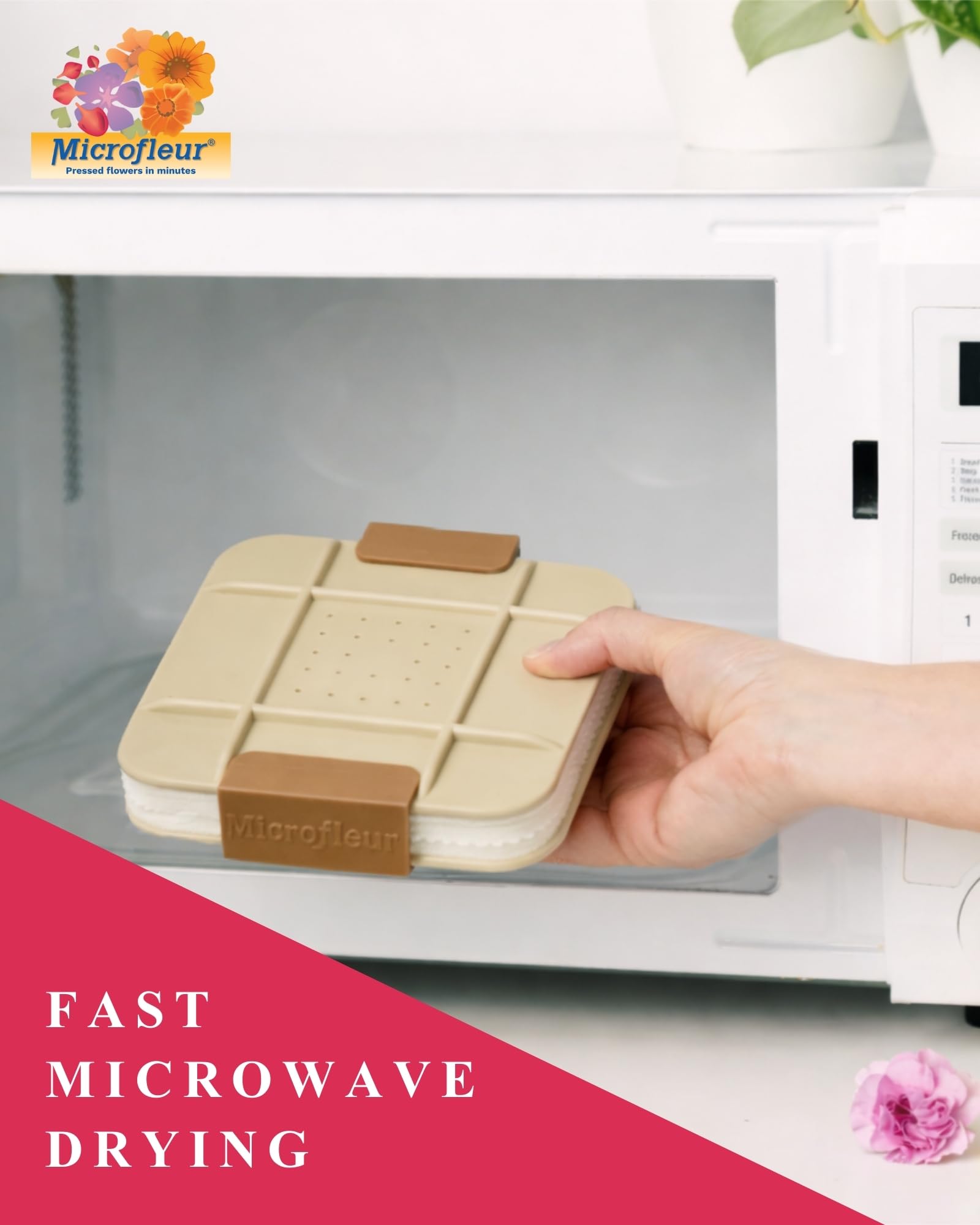 Microfleur Regularna prasa do kwiatów w kuchence mikrofalowej 12,7 cm
