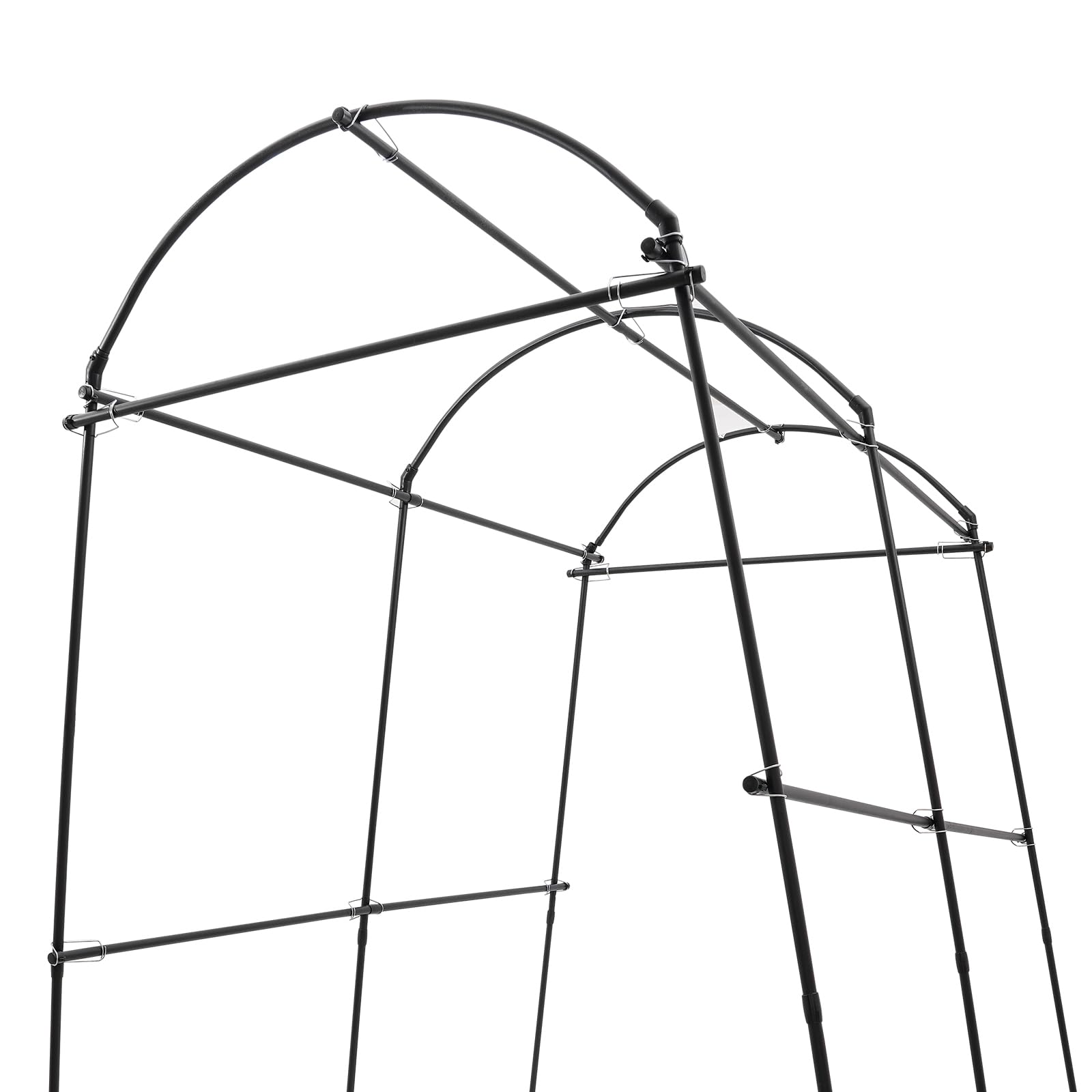 Treillis pour plantes grimpantes, tunnels de jardin, treillis, pois, 1,15 x 1,83 x 2,3 m, pour jardin, concombres, métal inoxydable, plante en pot, support d'escalade