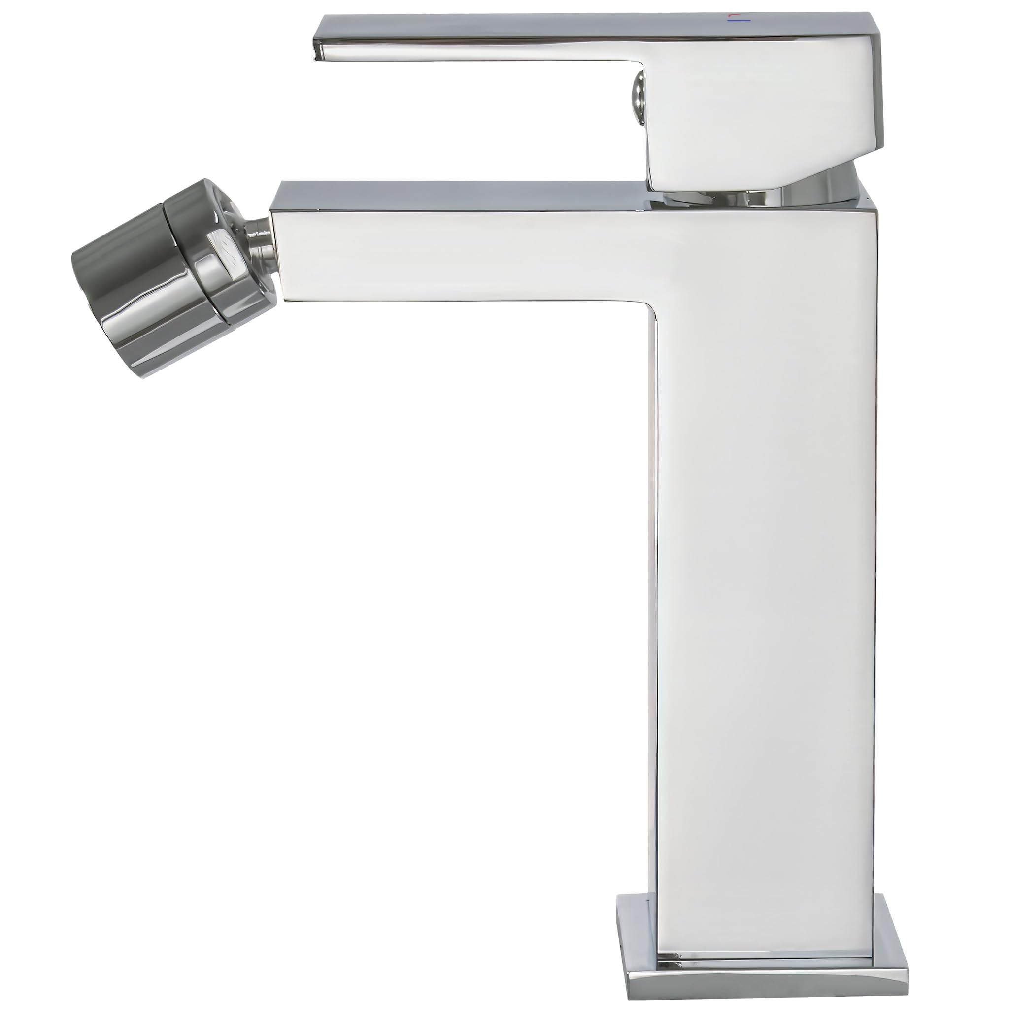 VALAZ Rubinetto Bidet Cromato | Apertura a Freddo, Miscelatore Lavabo Bagno Acqua Fredda e Calda, Risparmio Acqua | Installazione Facile e Veloce | Ottone, Inossidabile, Elegante, Quadrato, Serie Muga