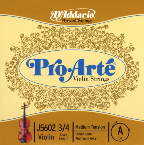D'Addario ダダリオ バイオリン用 バラ弦 Pro Arte A線 J5602 3/4M Medium Tension