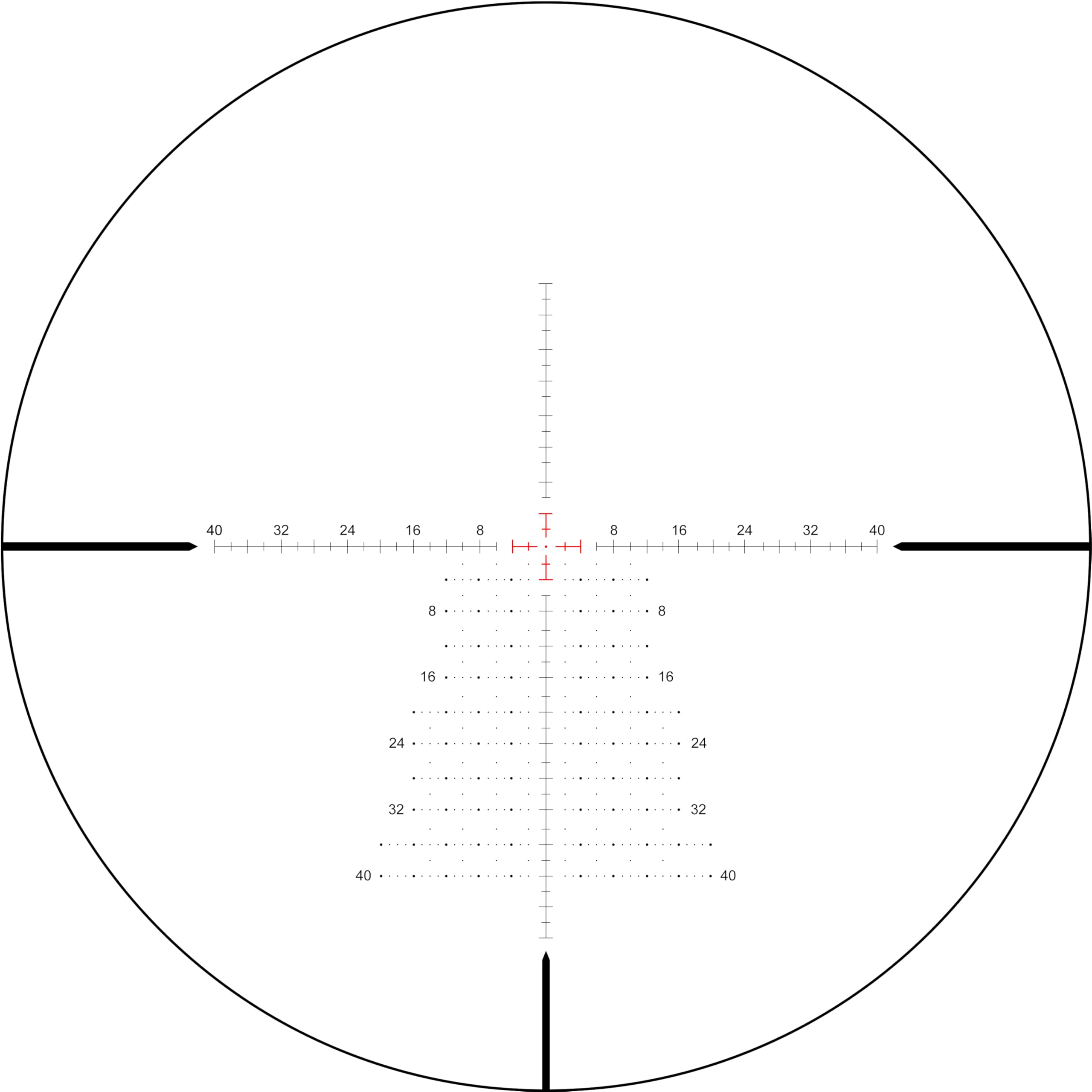 SPINA OPTICS 6-24x50 FFP First Focal Plane Riflescopes avec réticule Mil-Dot et réglage de la parallaxe, Pare-Soleil Inclus, étanche, Lunette de visée Noire antibuée, Tube de 30 mm
