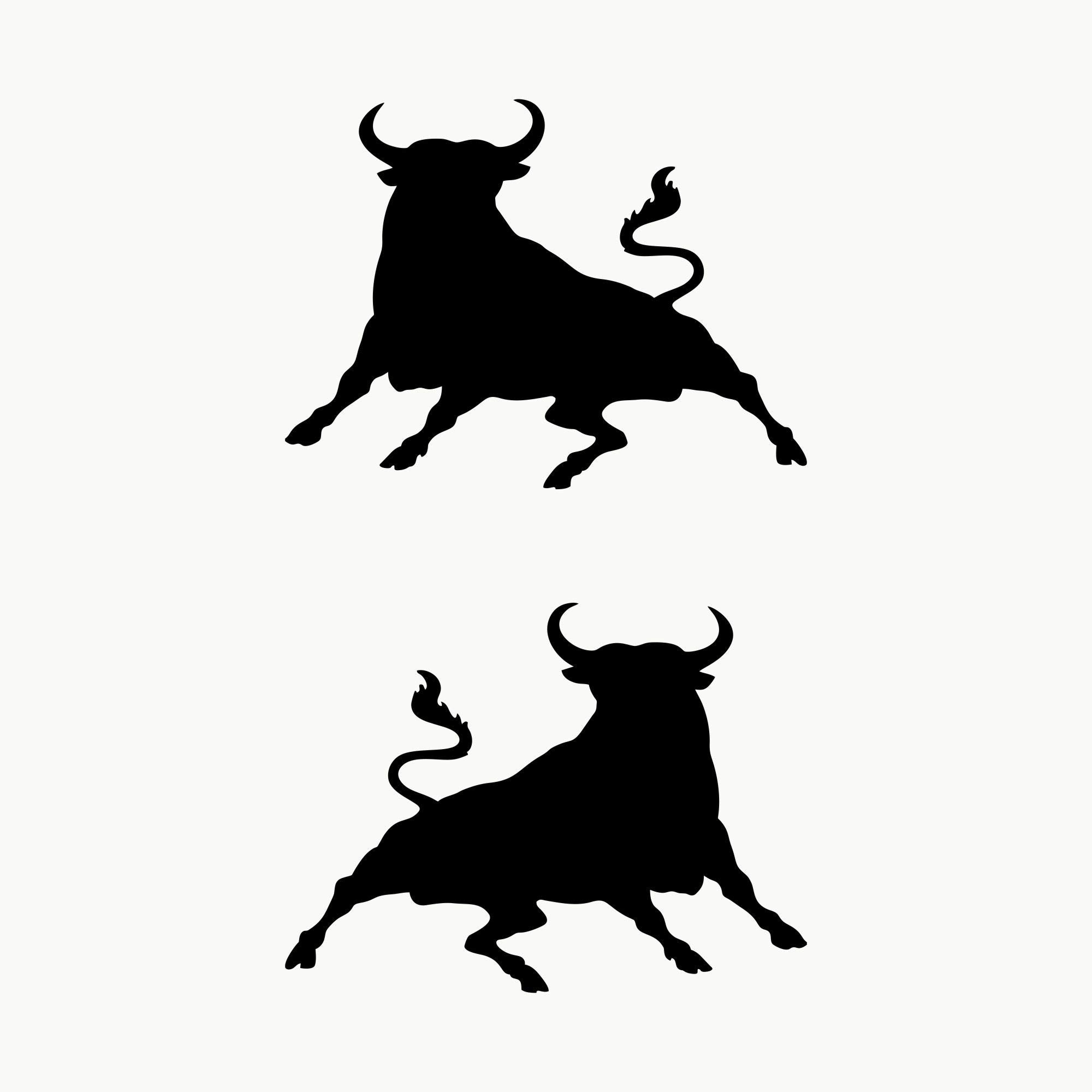 Sponsored Ad – Spanish Bull Jumping Bull Stickers Pack 2 Units for Car or Motorcycle 10x7 cm | Spanish Bull Car Sticker Resistant to Rain and Sun (Black)