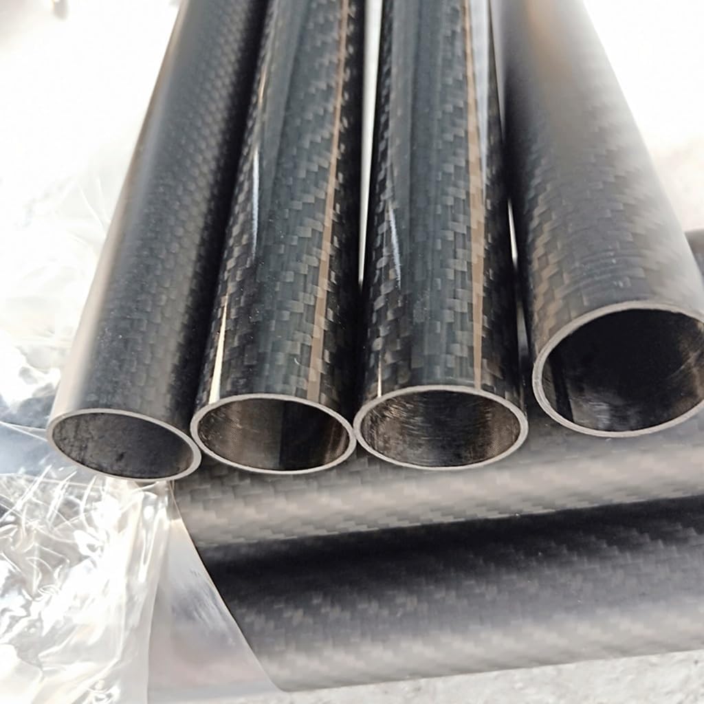 Twill Matte High Hardness 3K Carbon Fiber Circular Tube Length 500mm, for Aviation Model Aircraft(26x24x500mm)