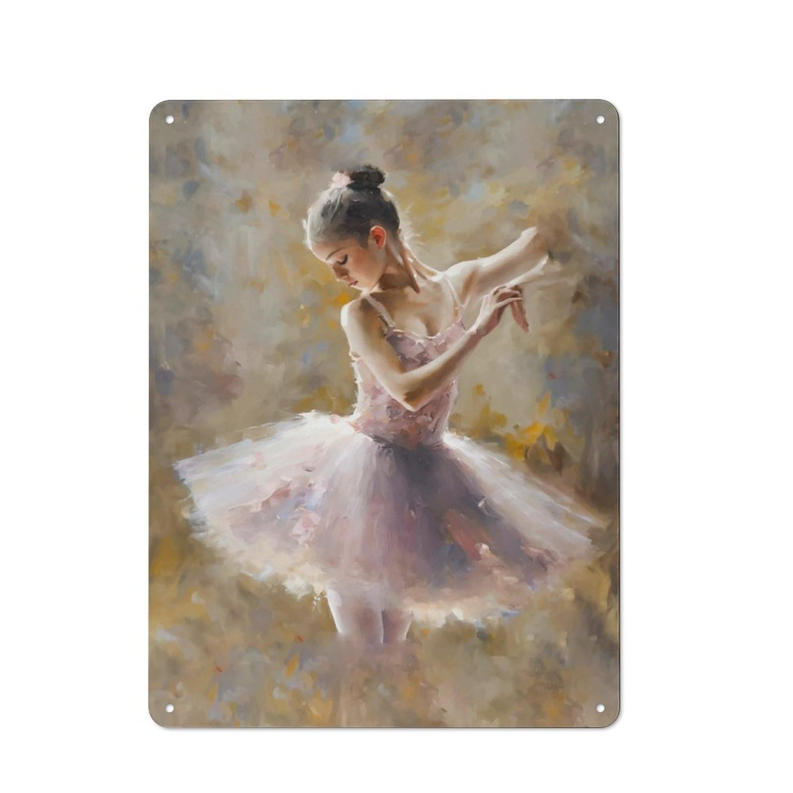 Junmoney Ballerina Metal Plaque 40X30cm With For Garage Wall, Retro Decor, For Garage Decor Collectors Refreshing A Room In Autumn