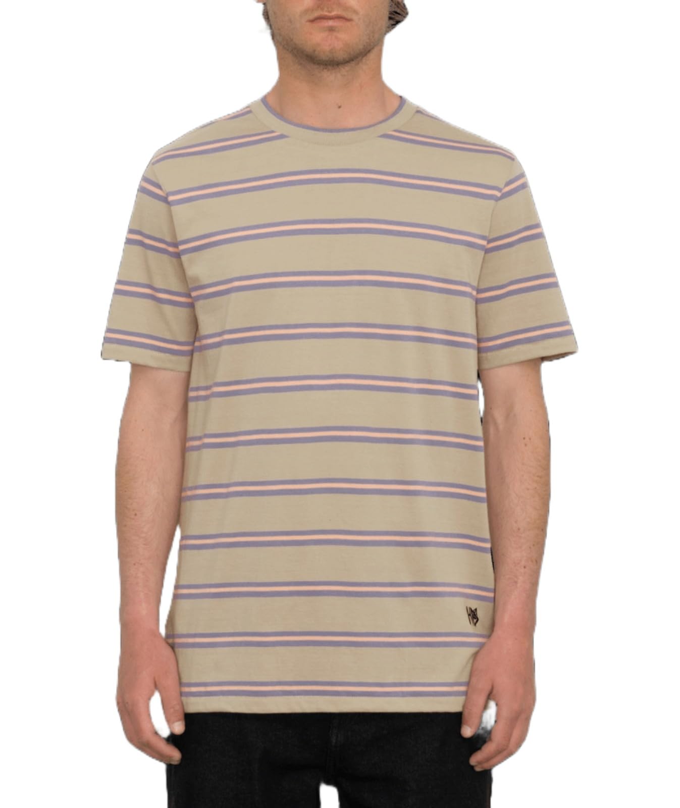 T-shirt Volcom col rond coupe regular teinte sable pour homme - 3