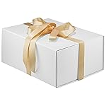 MOYEUPAC White Gift Box,9 X 7 X 4 with Lids for Presents Magnetic Closure Gift Packaging for Christmas, Halloween, Birthday and Various Holidays (White)