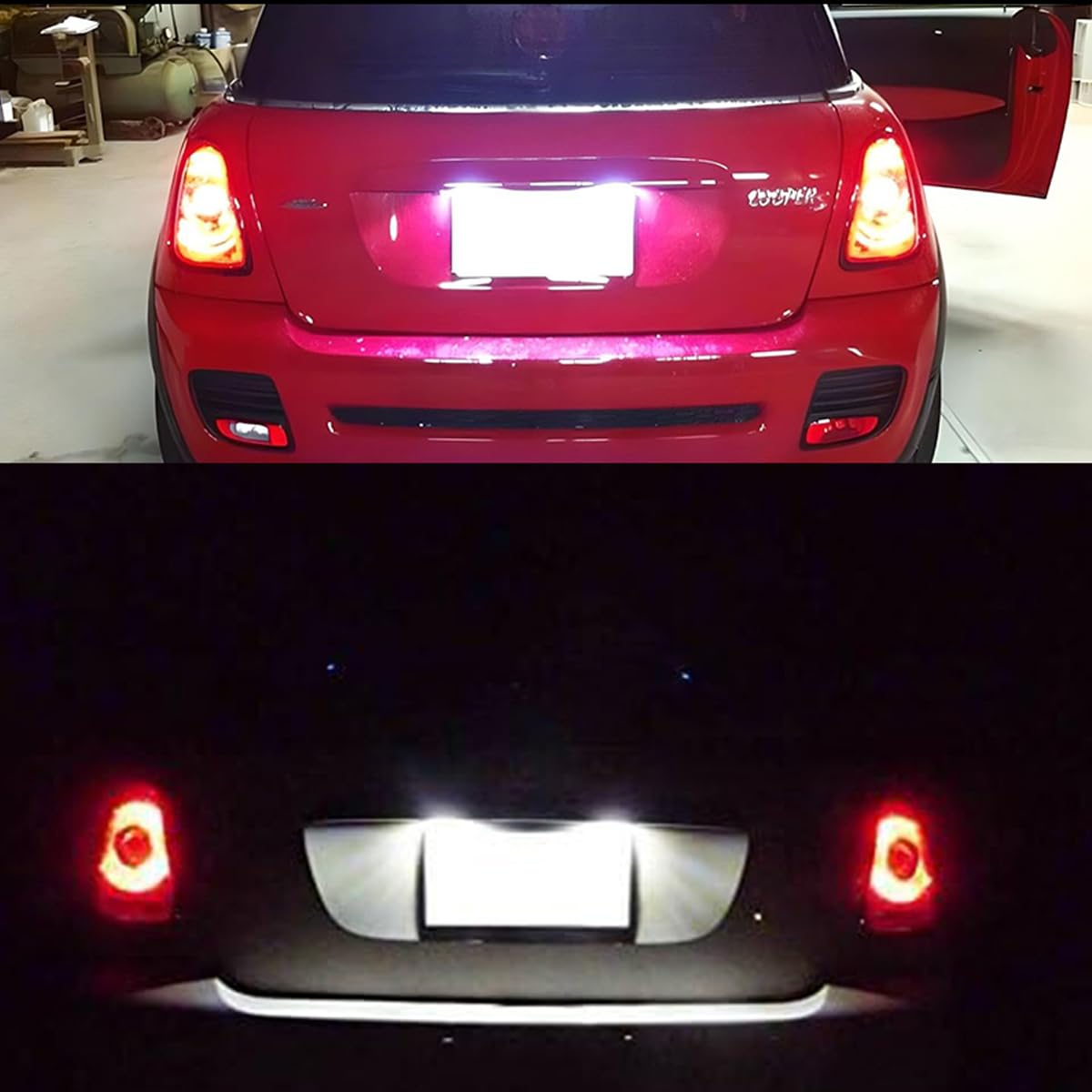 Luce Targa LED Compatible for BMW Mini Cooper S R53 One R50 2001-2006 R52 2004-2008 Lampadina LED Bianca 6000K Compatibile CANBUS Senza Errori Illuminazione per Targa