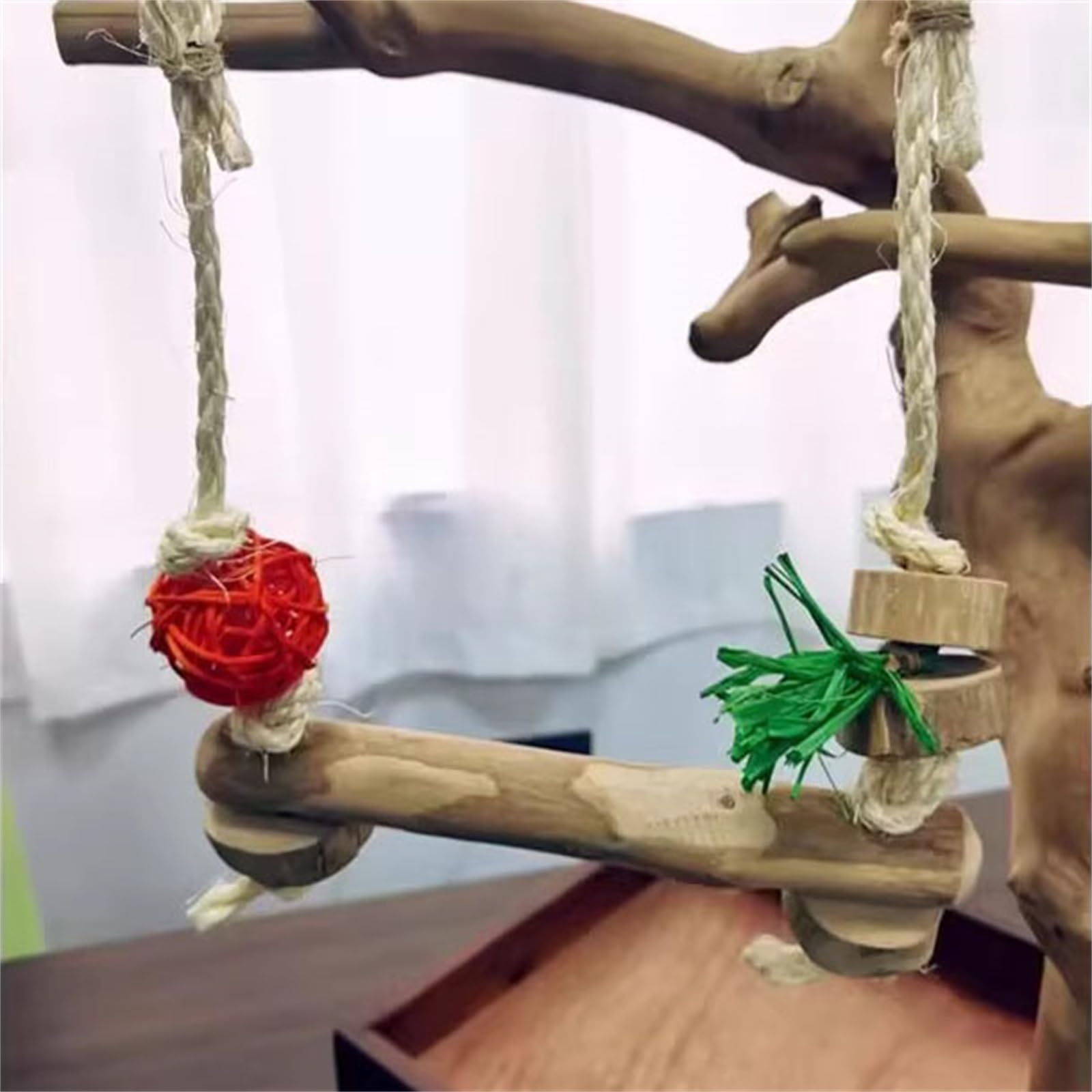 Amazon | バードスイング 鳥スイング鳥止まり木スタンド木製